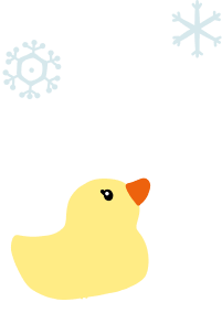 ひよこと、雪の結晶
